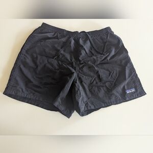 Patagonia Baggies Shorts Men’s Small Black Brief Lined Elastic Waist Swim Trunks